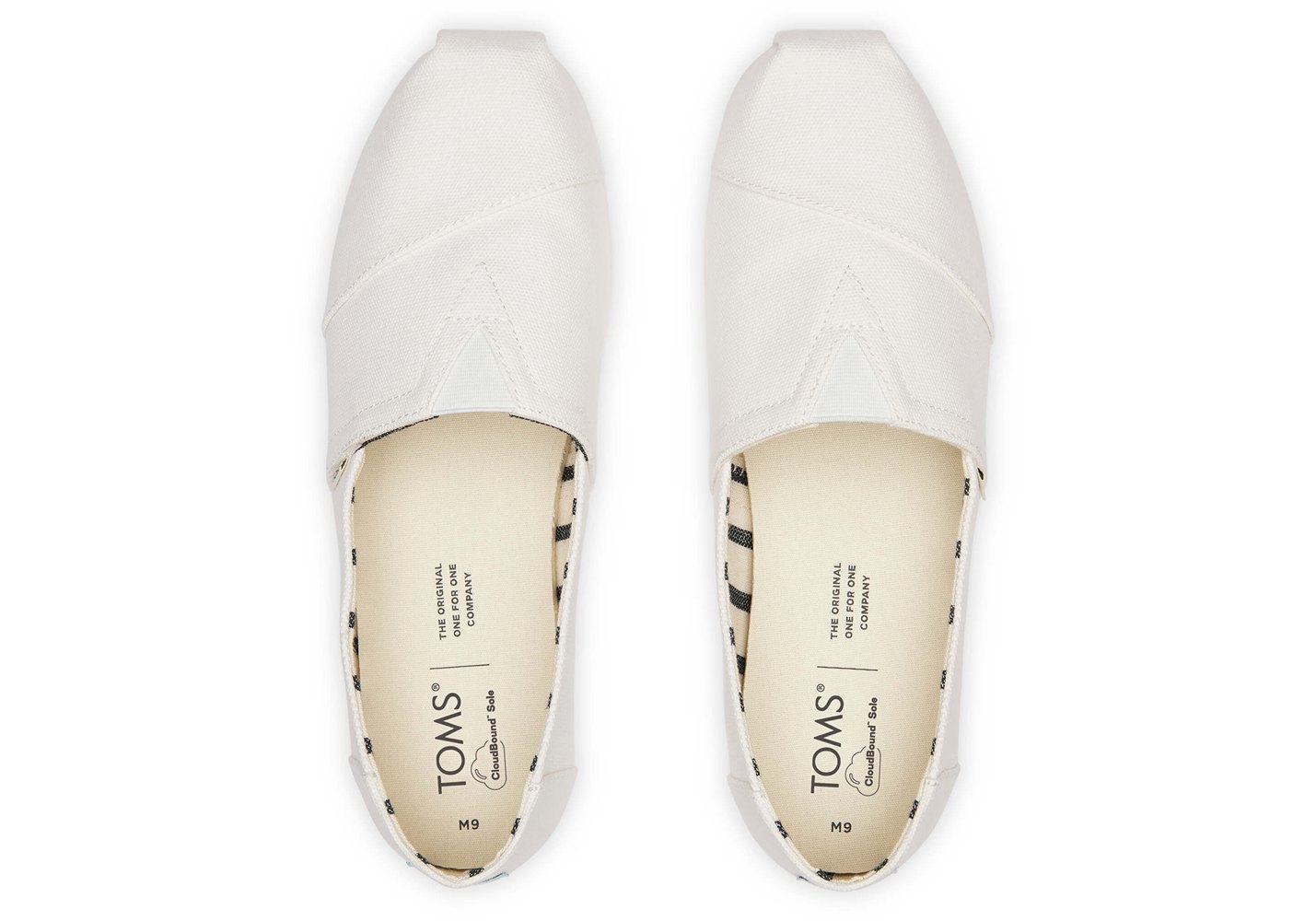 Toms Espadryle Męskie Białe - Alpargata Płócienne - 02IOBFYRQ